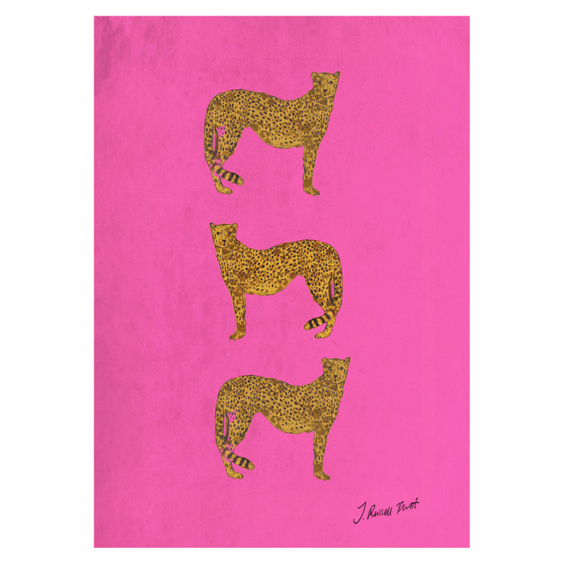 Thumbnail of "Three Cheetah" Signed Print image