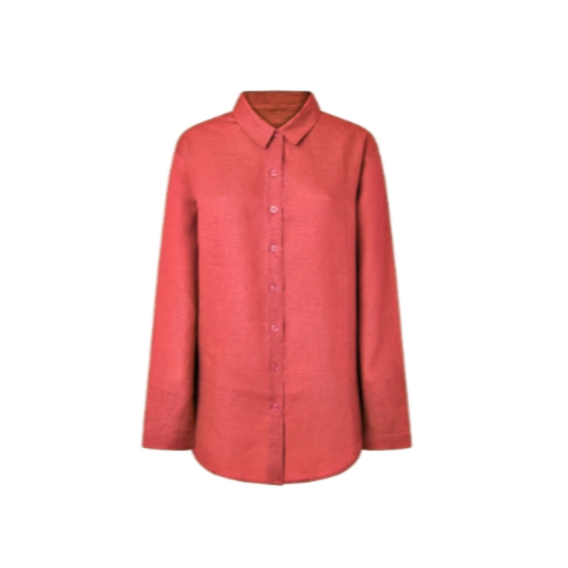 Thumbnail of Zlata Oversize Shirt In Scarlet Red image