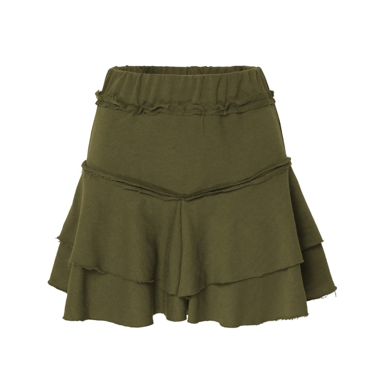 Kaia Pastel Green Crochet Mini Skirt