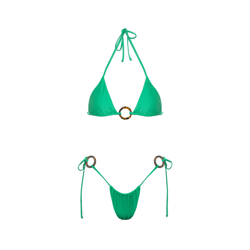 Thumbnail of Dua Triangle Bikini Top In Green image