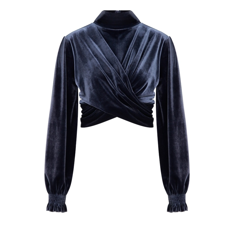 Thumbnail of Orvell Blouse In Grey Velvet image