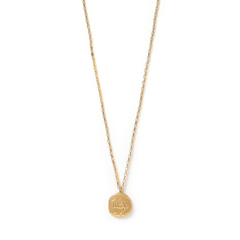 Zodiac Pendant Necklace Sagittarius ARMS OF EVE Wolf Badger