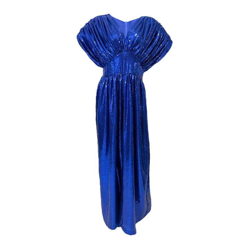 Thumbnail of Zowie Electric Blue Palazzo Sequin Jumpsuit image