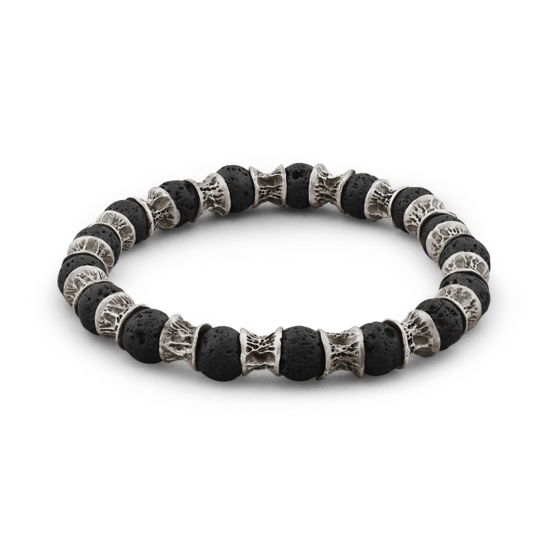 Thumbnail of Lava Beads Oxidized Sterling Silver Bracelet image