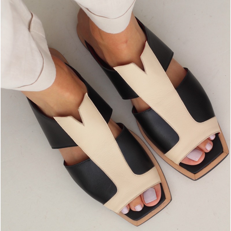 Elza Sandals Color-Block | Wolf &