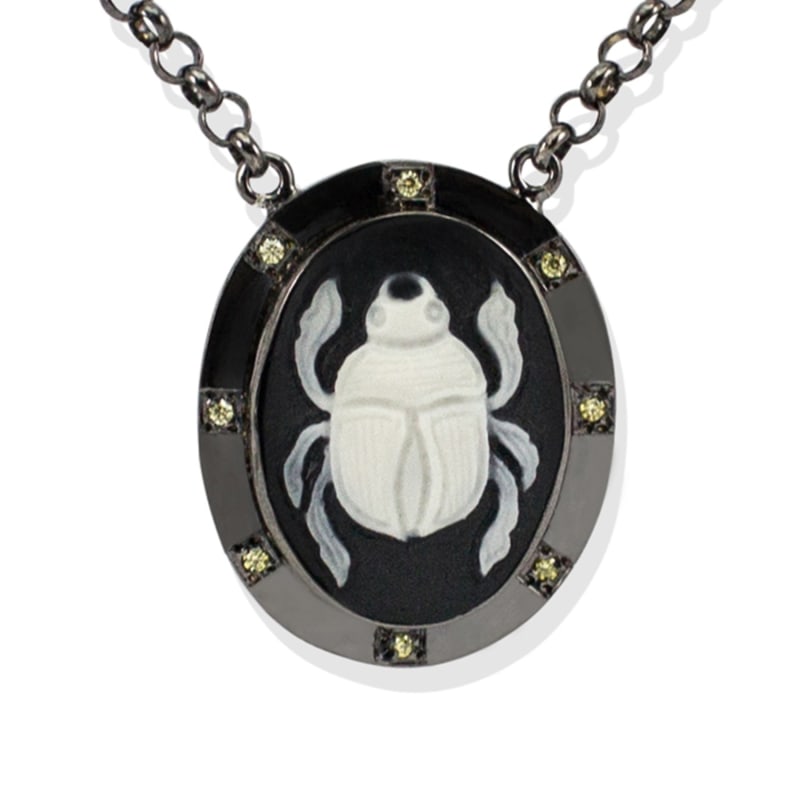 Thumbnail of Scarab Cameo Necklace image