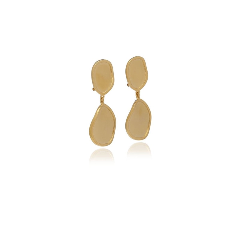 Thumbnail of Gold Foil Long Earrings image