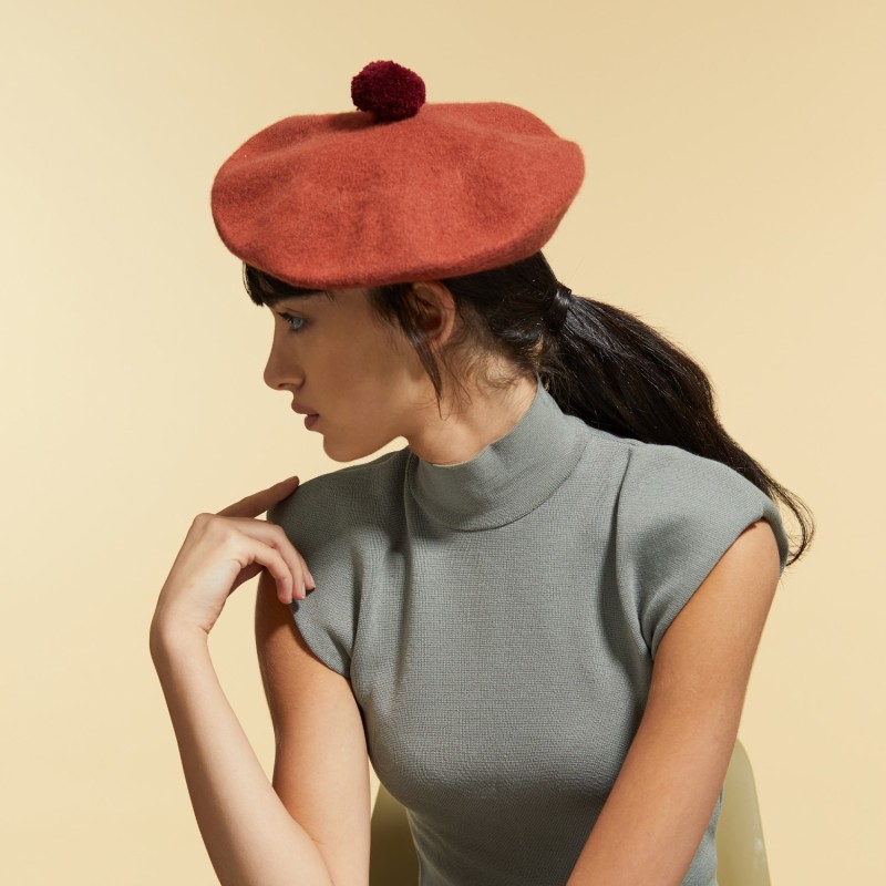 Thumbnail of Wool Beret With Pompom image