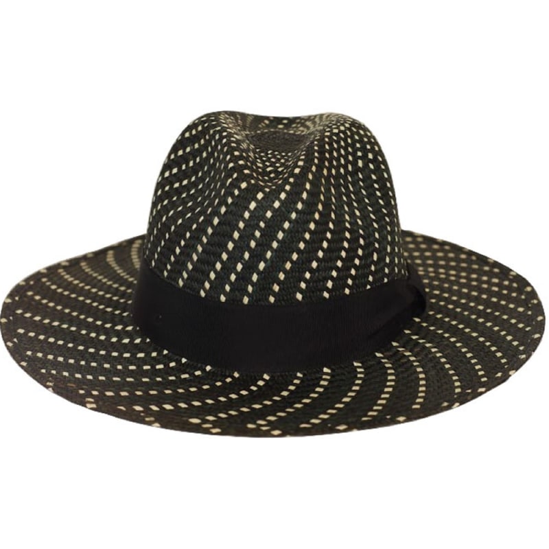 Thumbnail of Vargas Straw Panama Hat - Black, Neutrals image