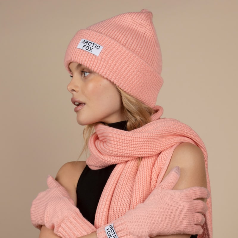 Thumbnail of The Recycled Bottle Beanie In Pastel Pink image