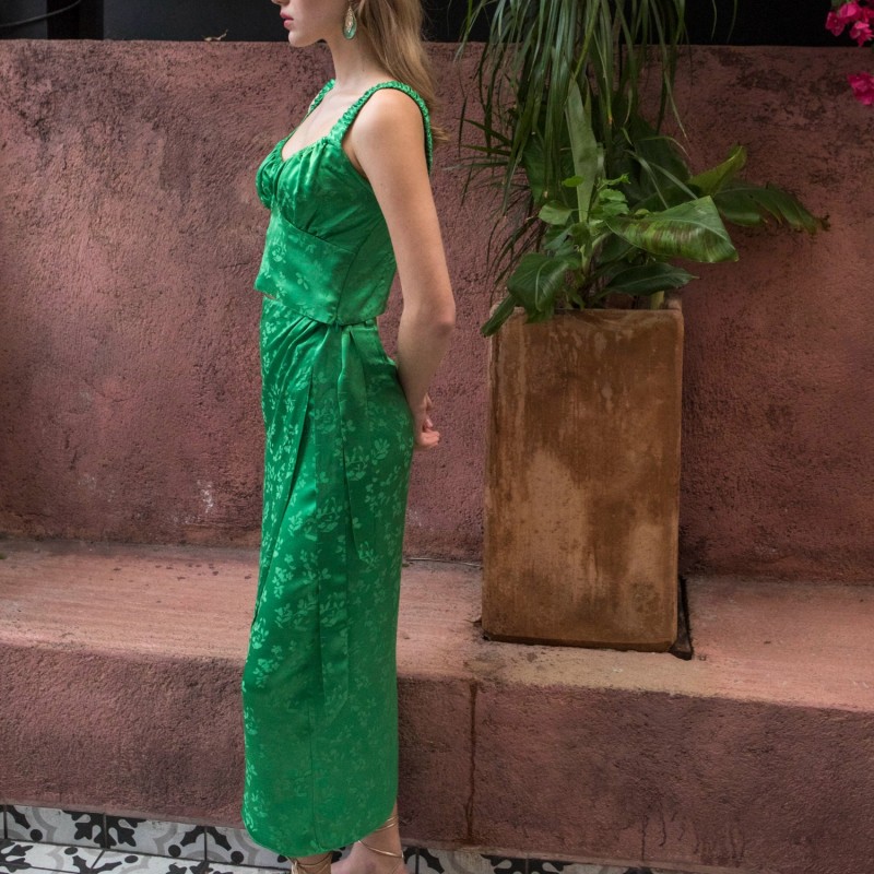 Thumbnail of The Wrap-Skirt In Green image