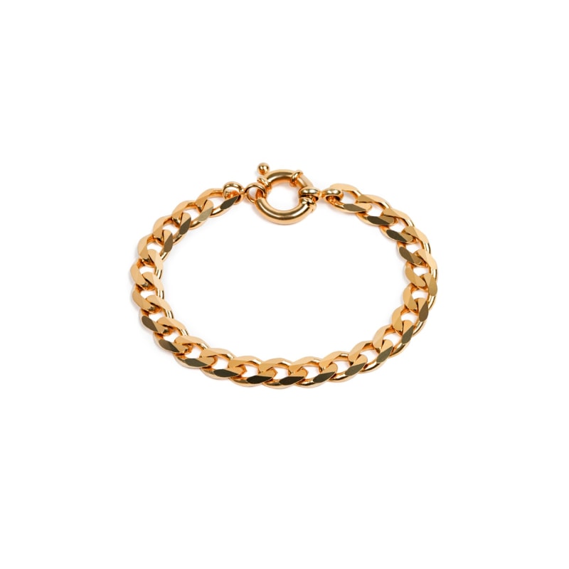 Thumbnail of 7.1Mm Flat Chain Bracelet Gold image