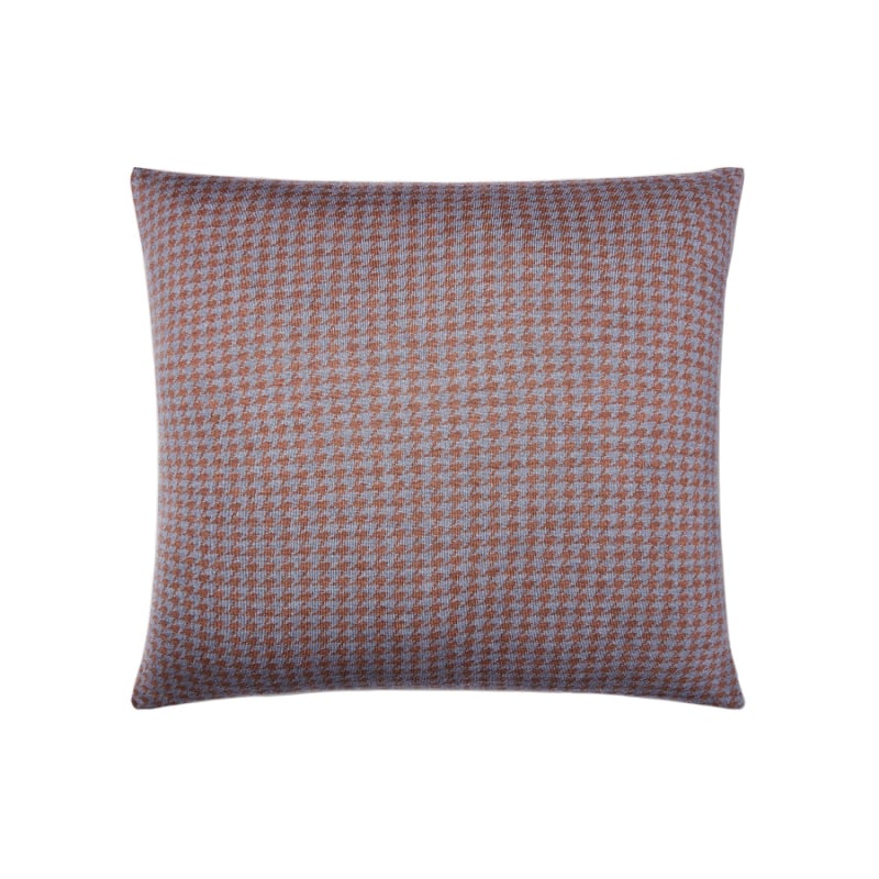 Thumbnail of Houndstooth Merino Cushion Brown & Grey image