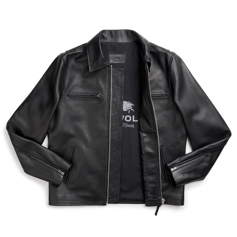 Thumbnail of Rainier Moto Leather Jacket - Black image