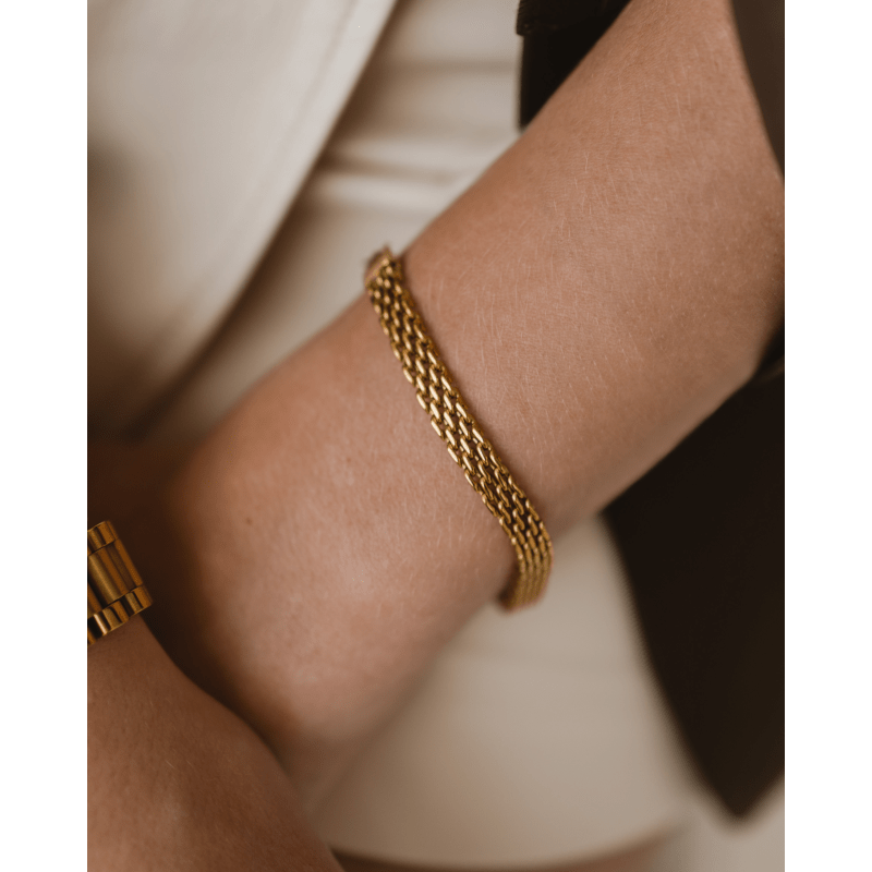 Gold Vermeil Textured Link Chain Extender 2