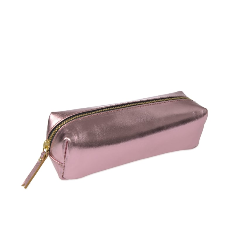 Thumbnail of Metallic Pink Leather Pencil Case image