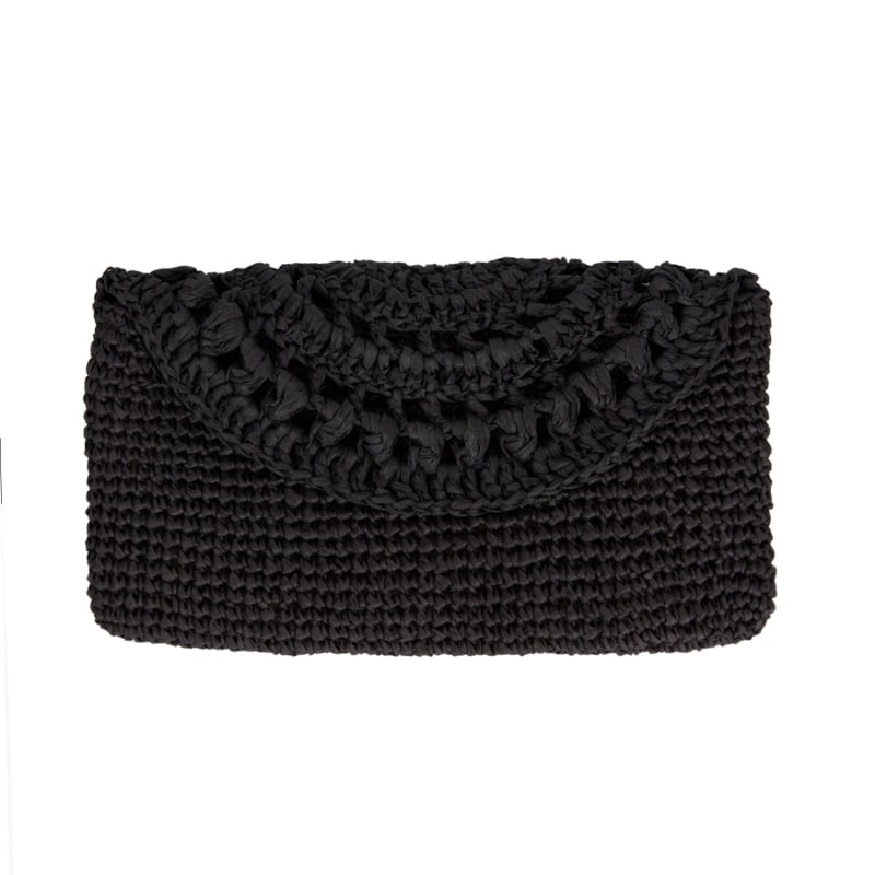 Thumbnail of Cunda Crochet Clutch Bag In Black image