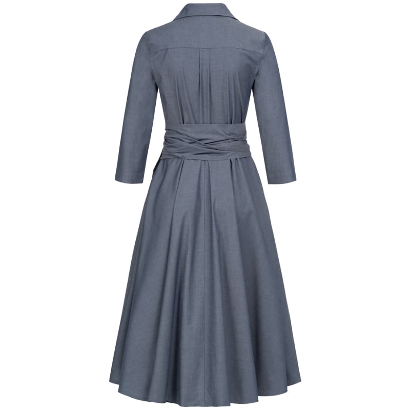 Thumbnail of Shirtdress With Tie Belt Blue image