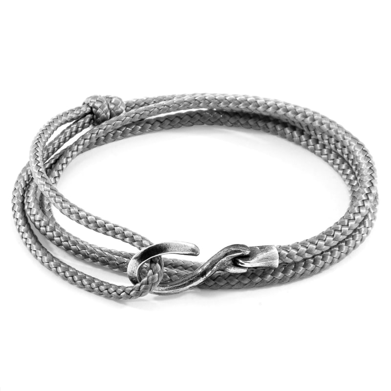 Thumbnail of Classic Grey Heysham Silver & Rope Bracelet image