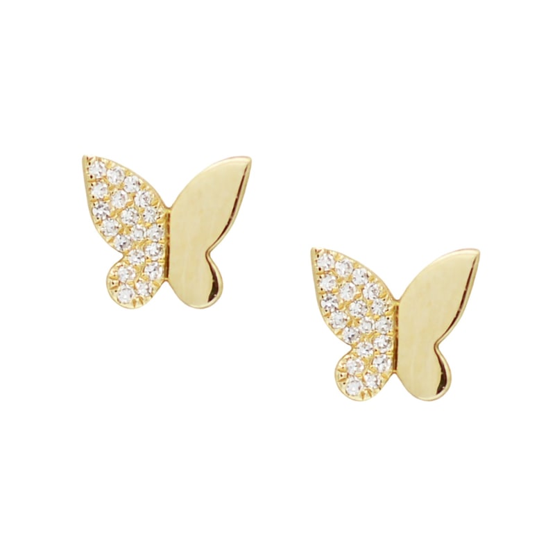 Thumbnail of Butterfly Diamond Studs image