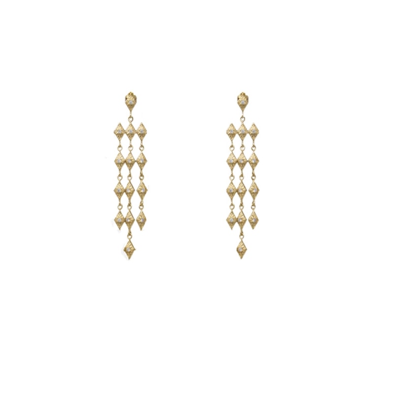 Thumbnail of Gold Chandelier Diamond Earrings image