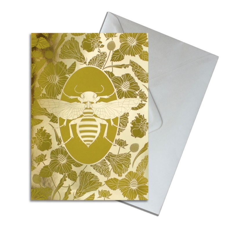 Thumbnail of Elemental Bee Gold Greeting Cards Pack Of 10 image