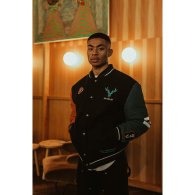 LastWolfStore Pine Varsity Jacket