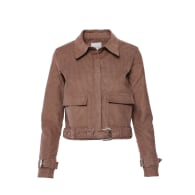 The Filiz Corduroy Bikerjacket In Khaki image