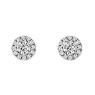 Birthstone Halo Earrings - Diamond image