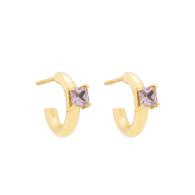 Pink Goldplated Lia Hoops image