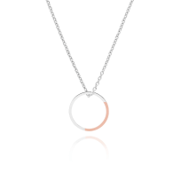 Mini Circle Necklace, Gold Fill, Rose Gold Fill, Or Sterling