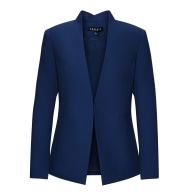 Navy Blue Liz Seasonless Extra Fine Merino Wool Peplum Navy Blue Liz Seasonless Extra Fine Merino Wool Peplum
