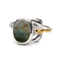 Daydream Ring In Silver Gold & Labradorite image