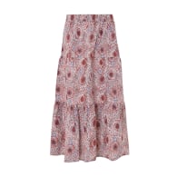 Felice Organic Skirt - Bordeaux Batik Print image