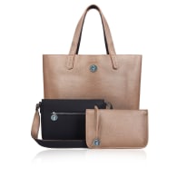 The Morphbag By Gsk Handbag Set In Onyx & Rose Gold image