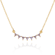 Amethyst Triangle Curve Necklace image