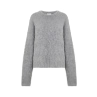 Grey Alpaca Wool Oversized Fluffy Jumper image