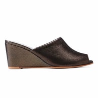 No.15 Wedge Mules - Black Granite image