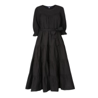 Pompeia Cotton Tier Dress - Black image
