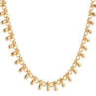 Katia Gold Chain Necklace With Teardrop Shaped Tassels image