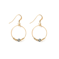 Labradorite Beaded Loop Earrings image