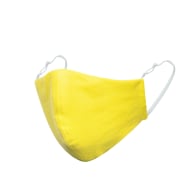 Lemon Yellow Linen Cotton Face Mask With Filter Pocket image