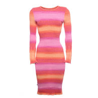 Mirci Dress With Round Neckline Pink-Necatrine image