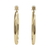 Gold Plated Silver Large Hoop Earrings image