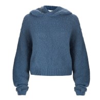 Nuvola Alpaca Blend Hoodie — Denim Blue image