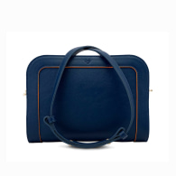 The Wilton Crossbody Bag In Navy & Orange image