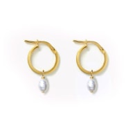 Pearl Creole Hoops image