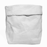 Concrete Paper Bag Planter Large White image