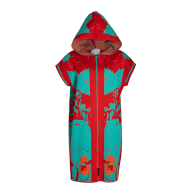 Roman Hooded Zipped Vest Fire Red-Aura Green-Mandarin image