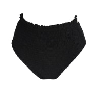 Rosalie Black Texture High-Waisted Bikini Bottom image